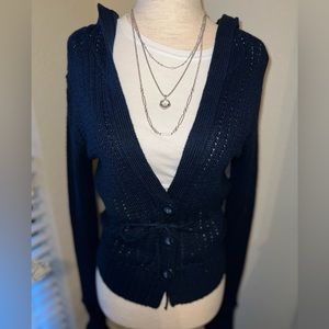 Navy blue hoodie sweater
